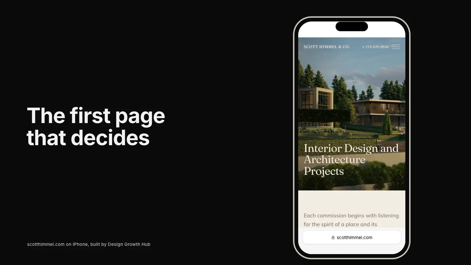 Designing an Architecture Portfolio Landing Page