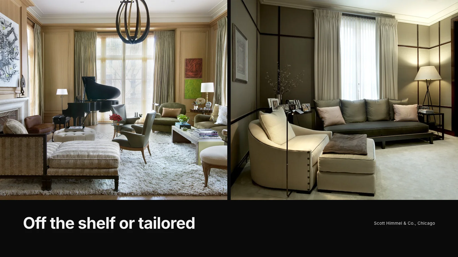 An interior design website template beside a custom studio website on a laptop screen