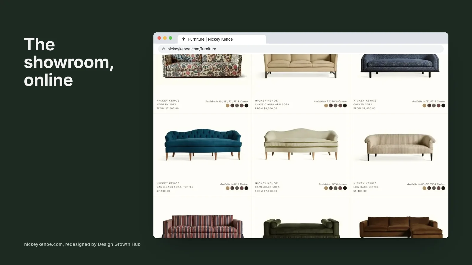 Website Design for Furniture Stores and Showrooms