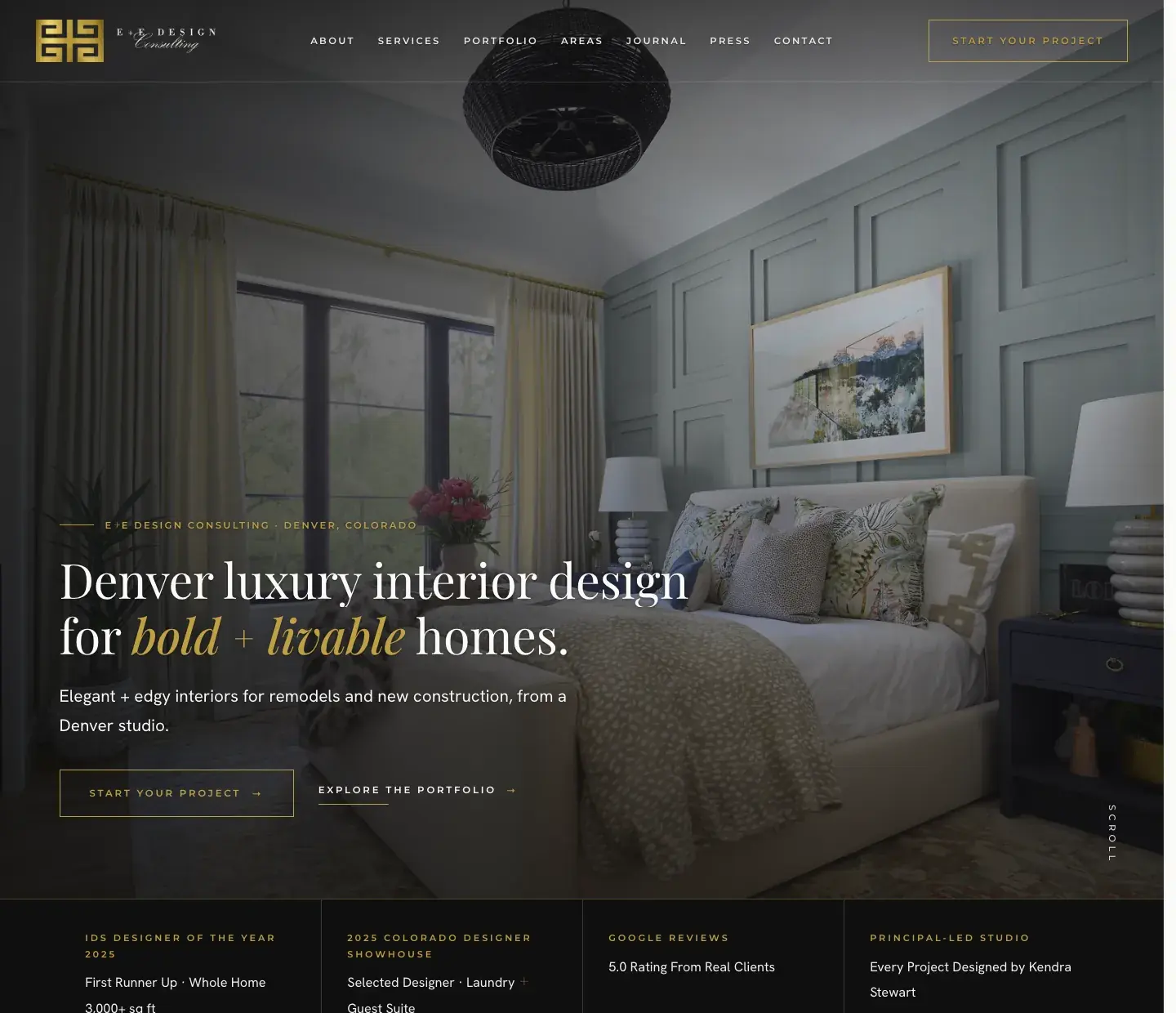 E+E Design Co. website, home page