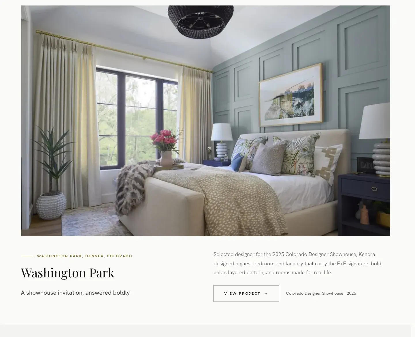 E+E Design Co. website, portfolio