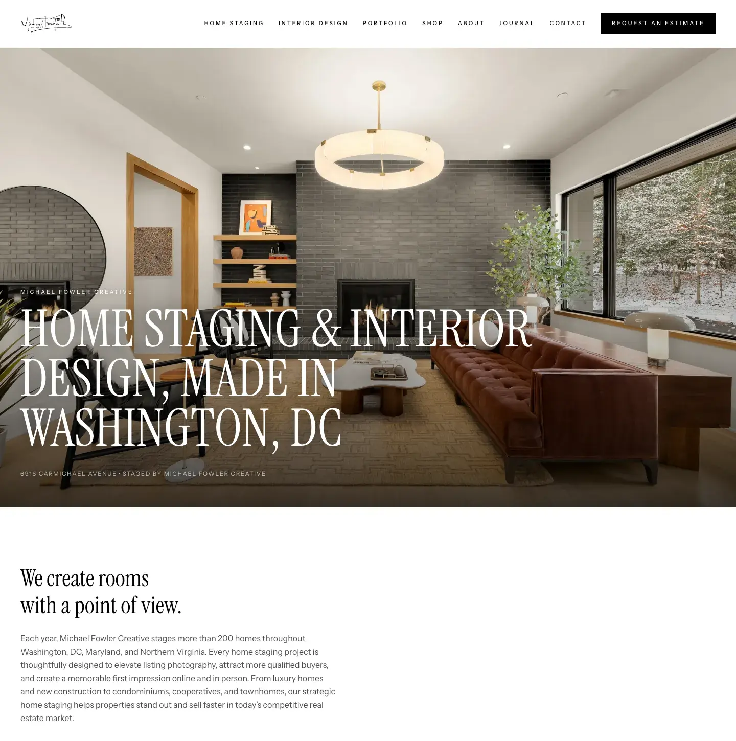 Michael Fowler Creative website, home page