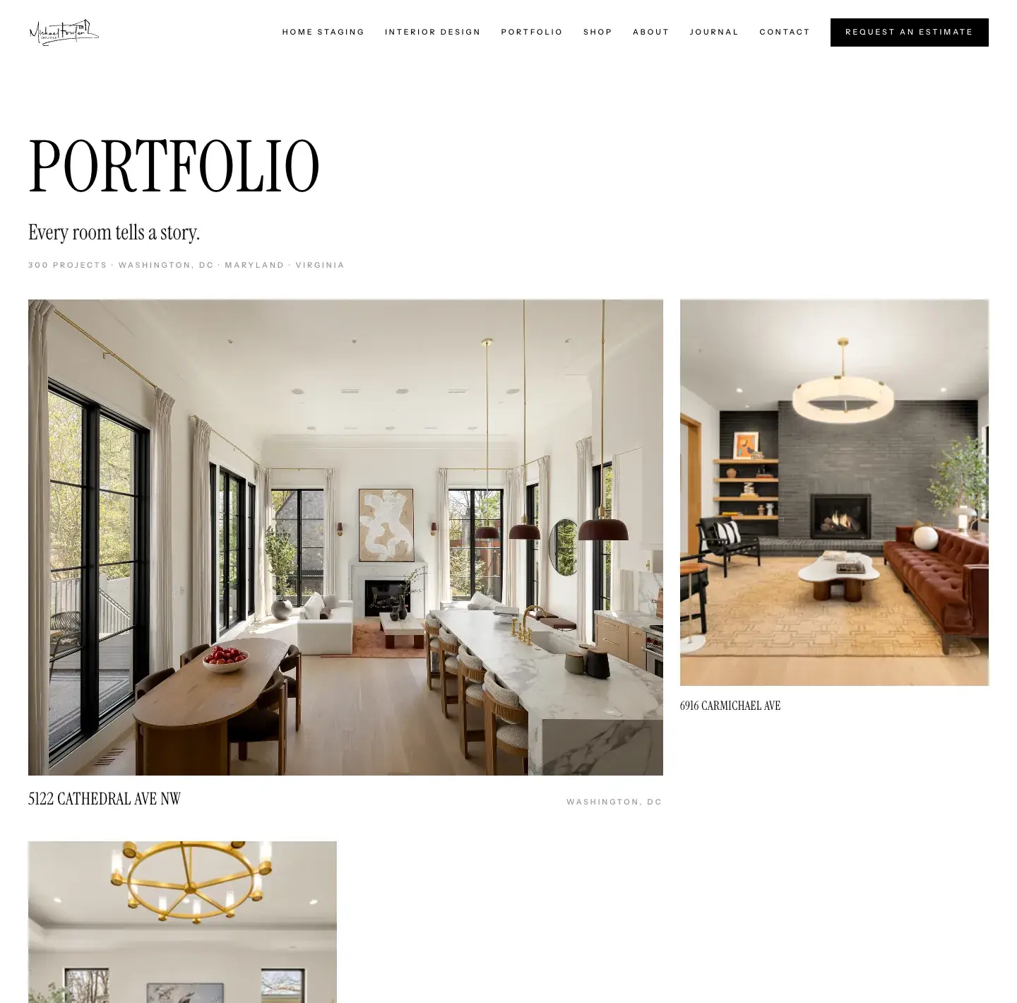 Michael Fowler Creative website, portfolio