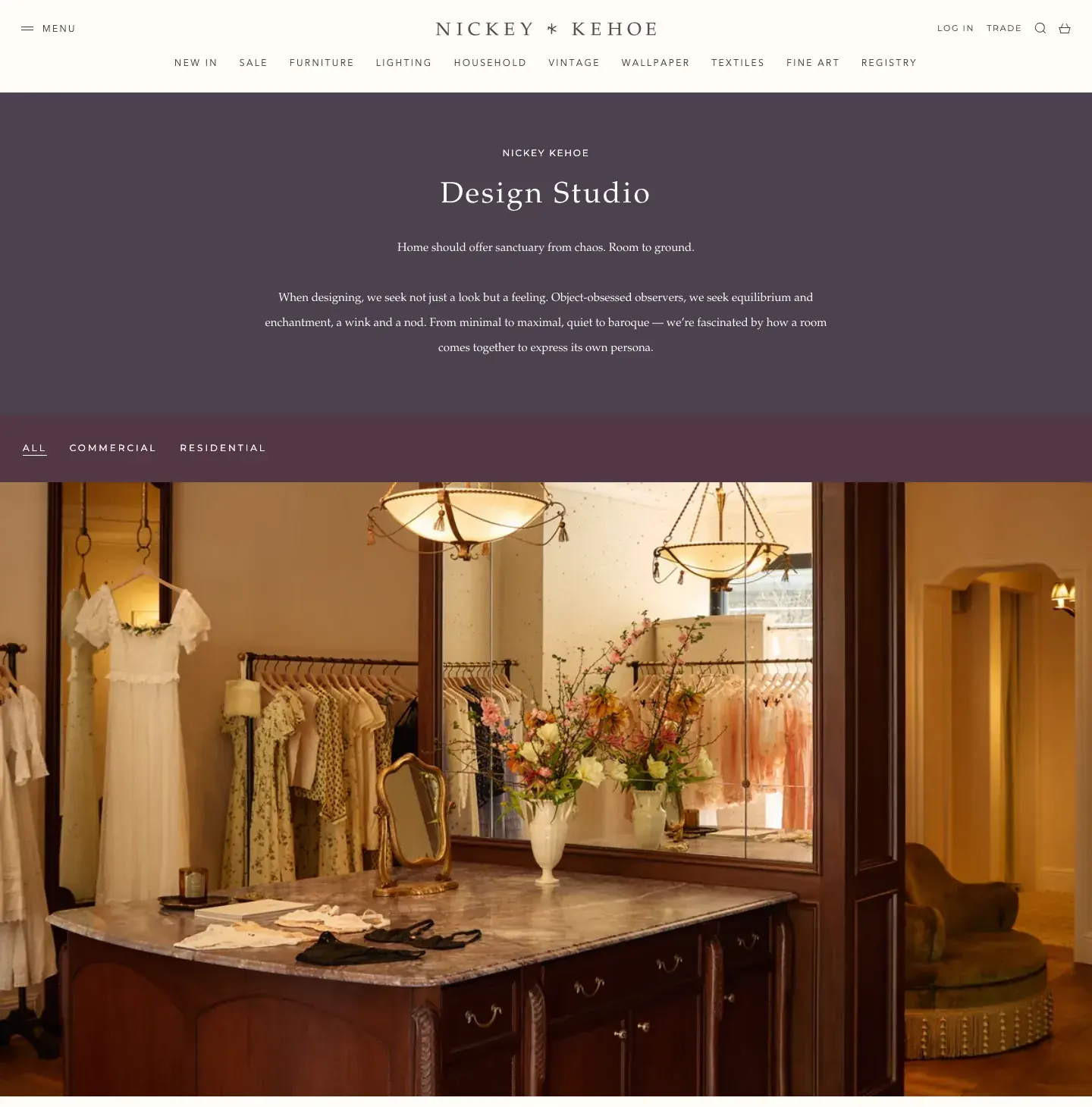 Nickey Kehoe website, design studio