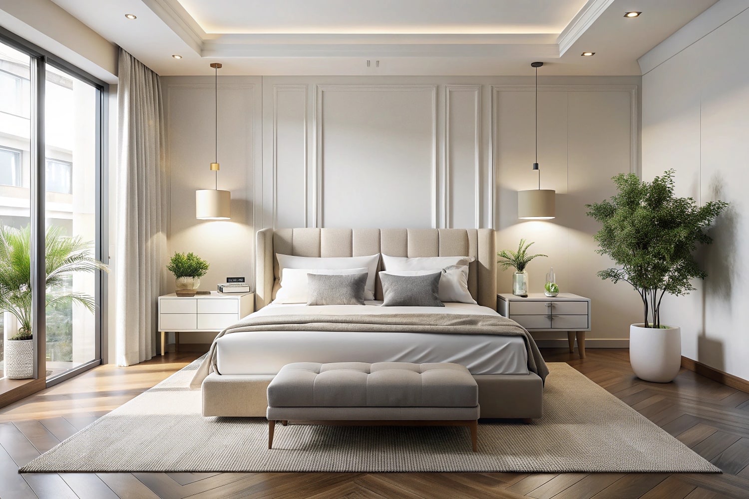 Elegant primary bedroom design