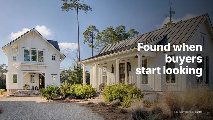 New home community page from a builder website appearing in Google search results
