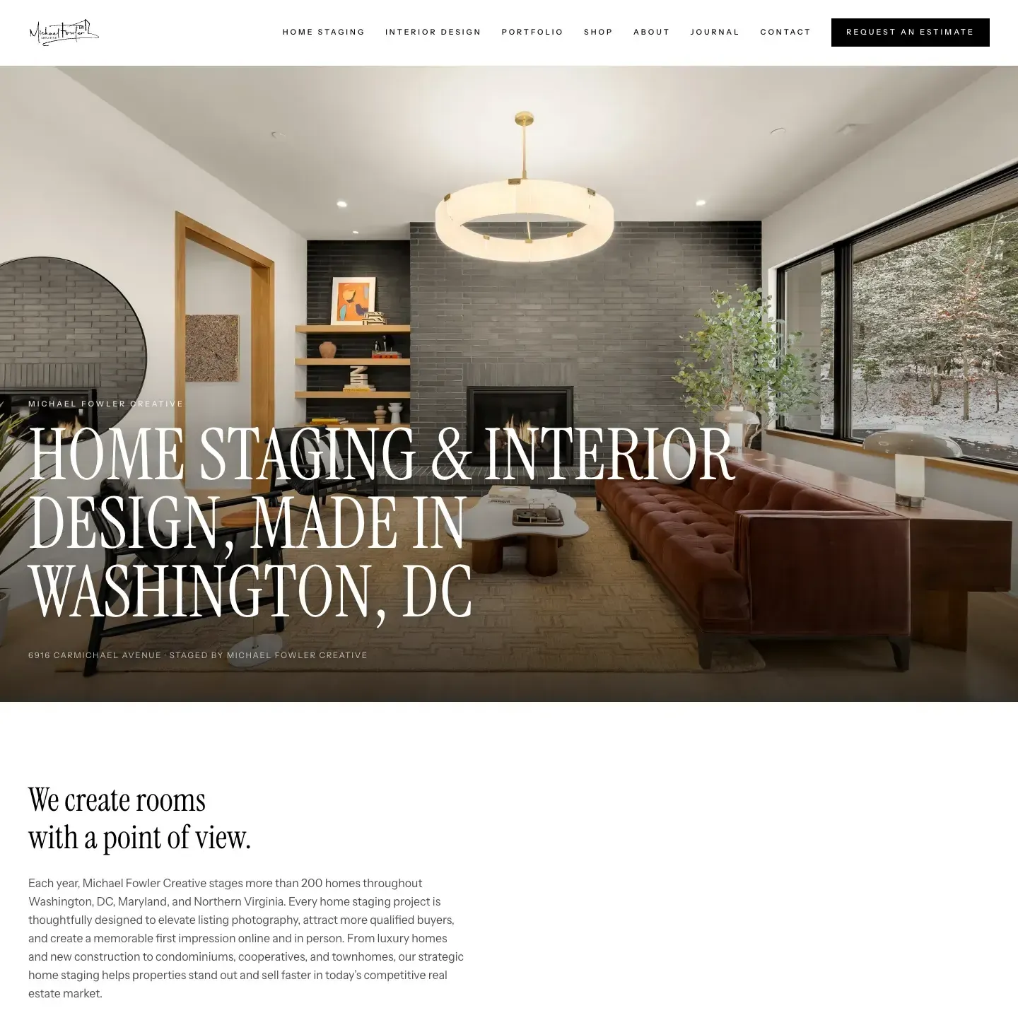 Michael Fowler Creative website, home page