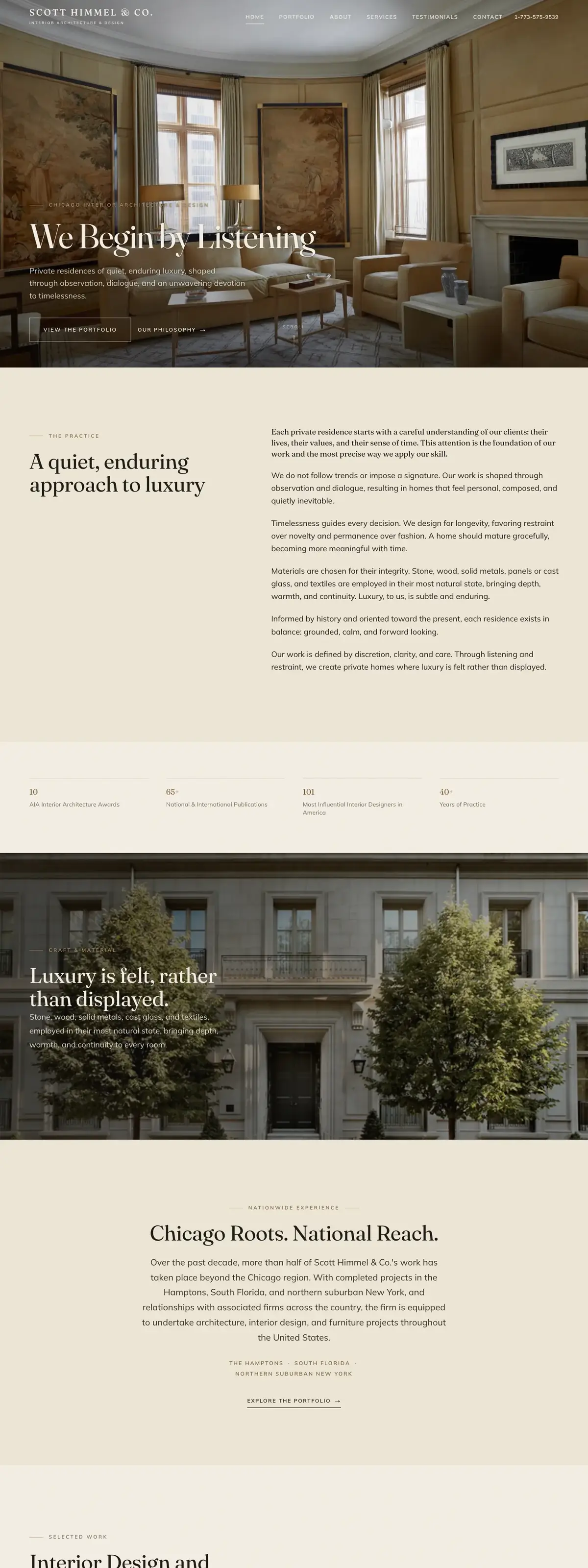Scott Himmel & Co. website, home page